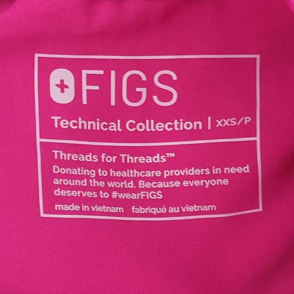 Figs High Waisted Zamora Petite Jogger Scrub Pants Womens Size XXS/P Pink NWT - Picture 3 of 7